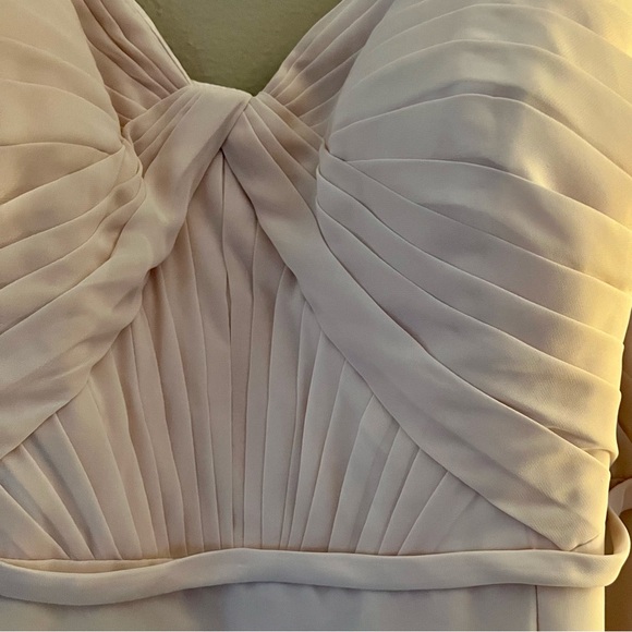 Azazie Blush Pink Chiffon Plus Size Bridesmaid Dress - Picture 7 of 10